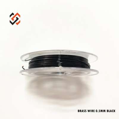 Wholesale High Quality Colored Brass Craft Wire 0.5mm  Beading Wire in Black