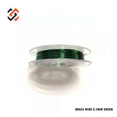 Wholesale High Quality Colored Brass Craft Wire 0.5mm  Beading Wire in Green