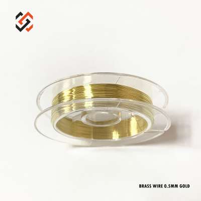 Wholesale High Quality Colored Brass Craft Wire 0.5mm  Beading Wire in Gold